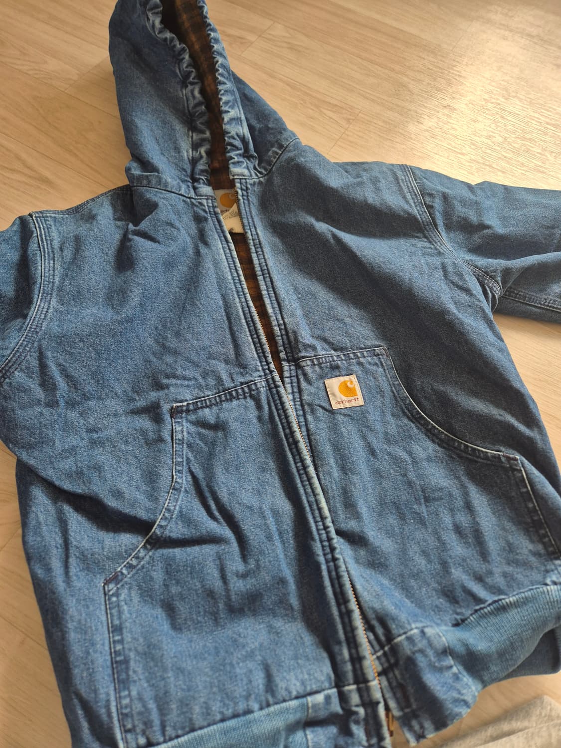 (소형) 칼하트 데님 액티브 후드재킷 L사이즈 상품이미지1