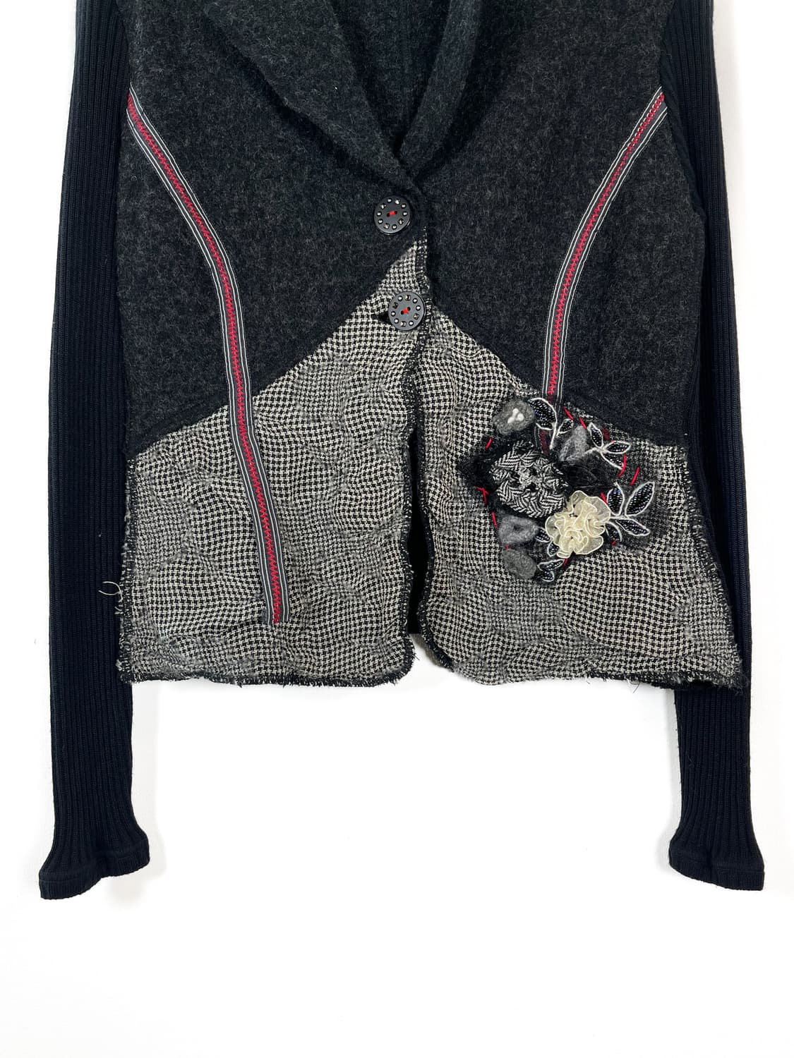 빈티지 이탈리안 플라워 코사지 울 재킷 상품이미지7
