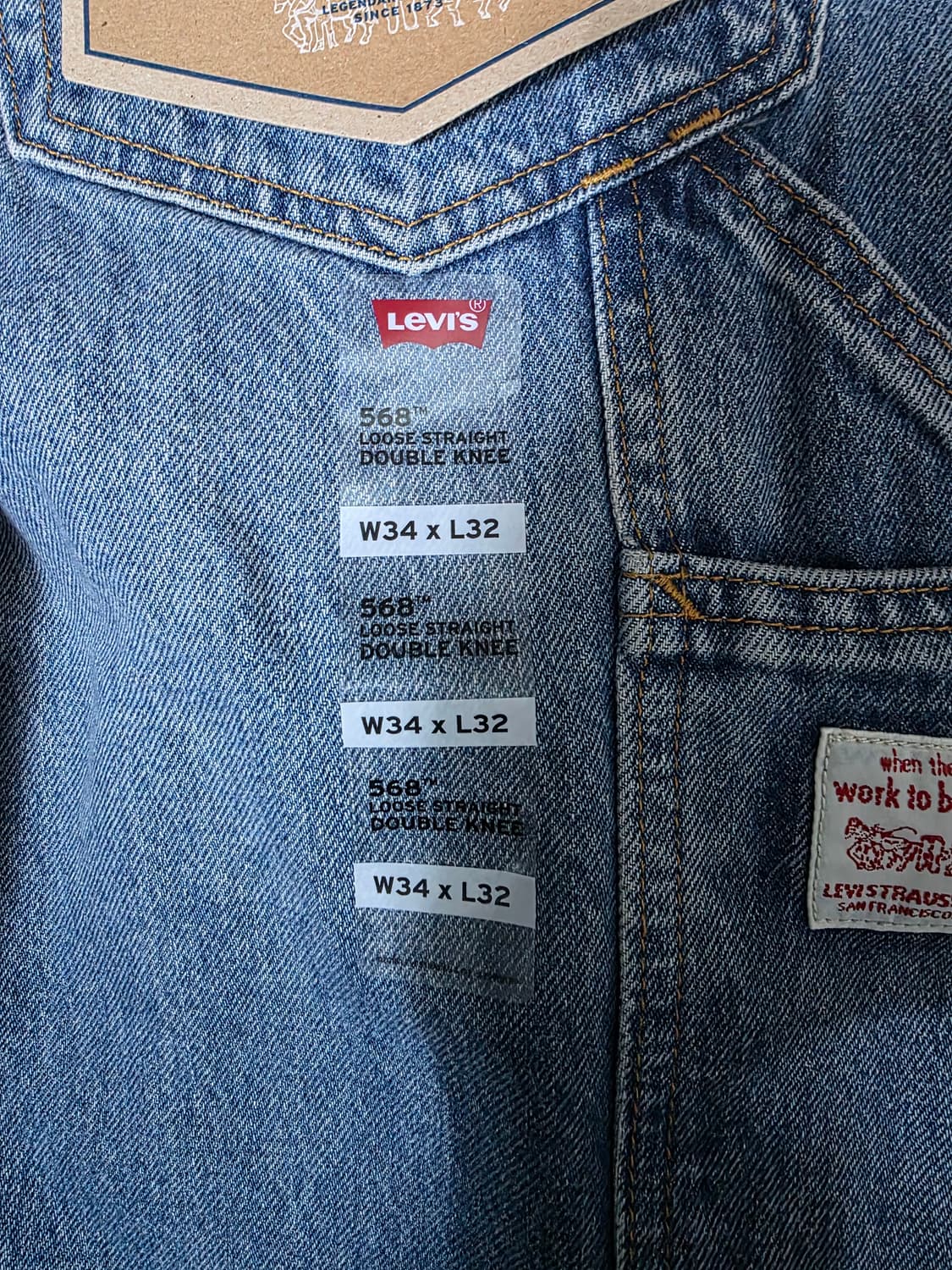 리바이스568 더블니 34x32 상품이미지3