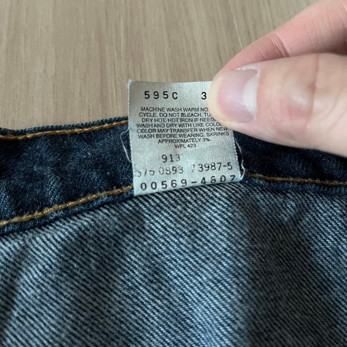 [38X30] 90s 빈티지 리바이스 569 인디고 made in usa 상품이미지3