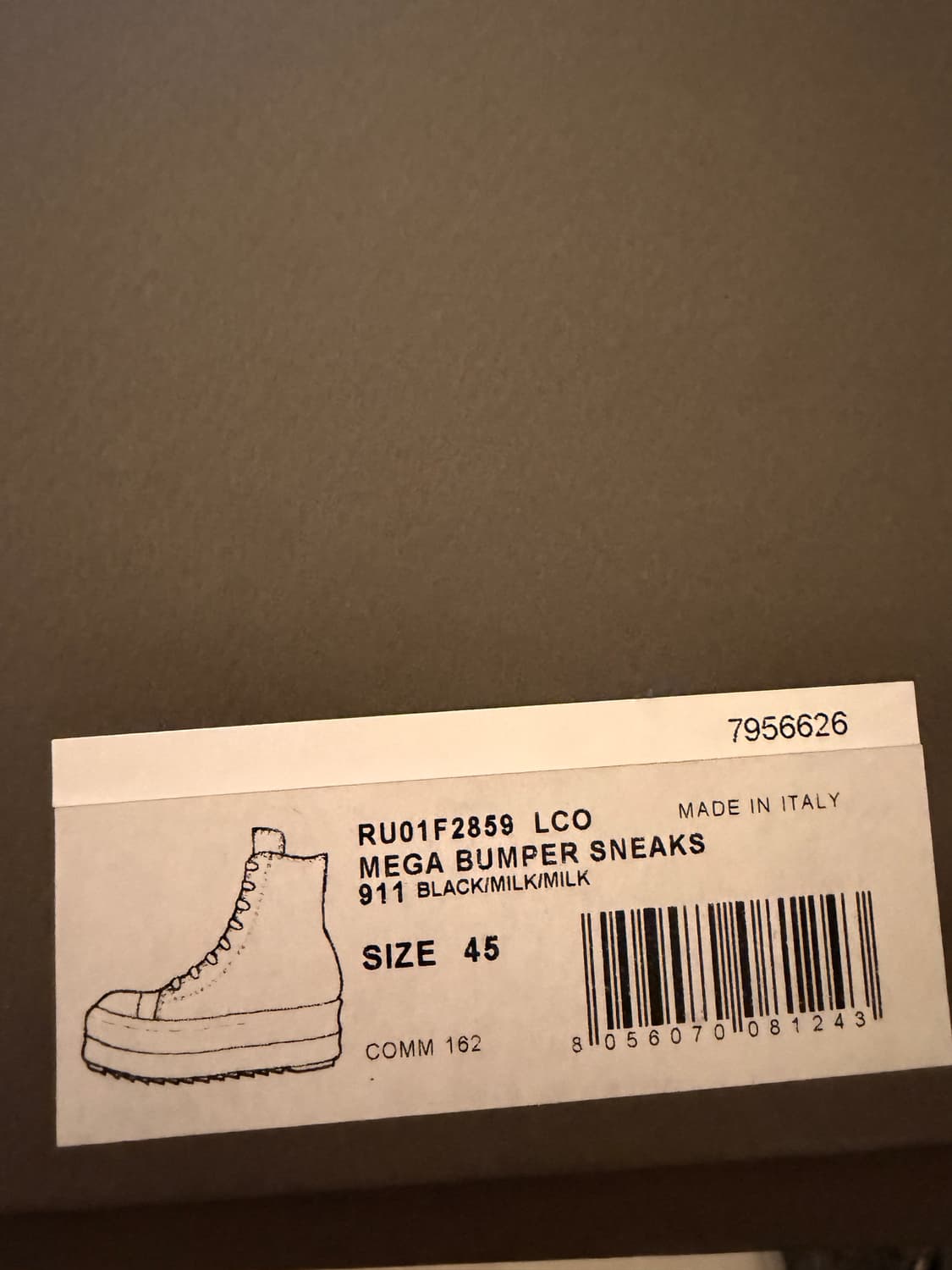 45 ) 릭오웬스 메가범퍼 라몬즈 새상품 상품이미지3