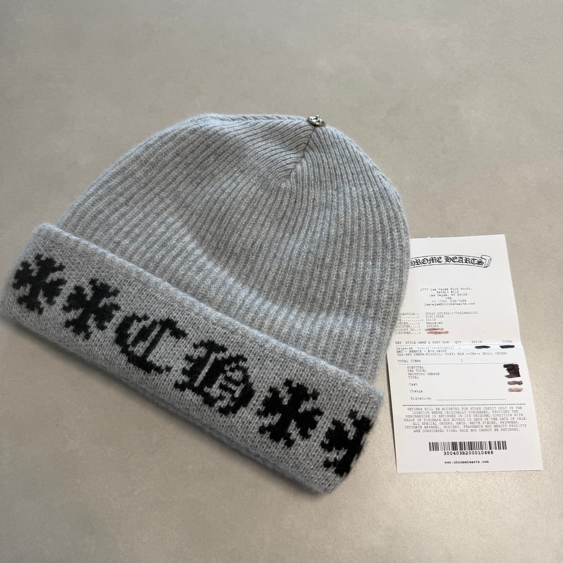 [새상품] 크롬하츠 빅대디 비니 그레이 상품이미지1