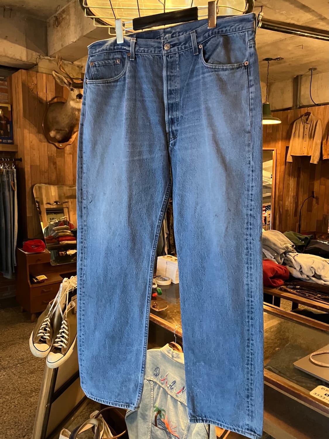 90s USA 발렌시아 리바이스 501 0000 데님 팬츠 상품이미지2