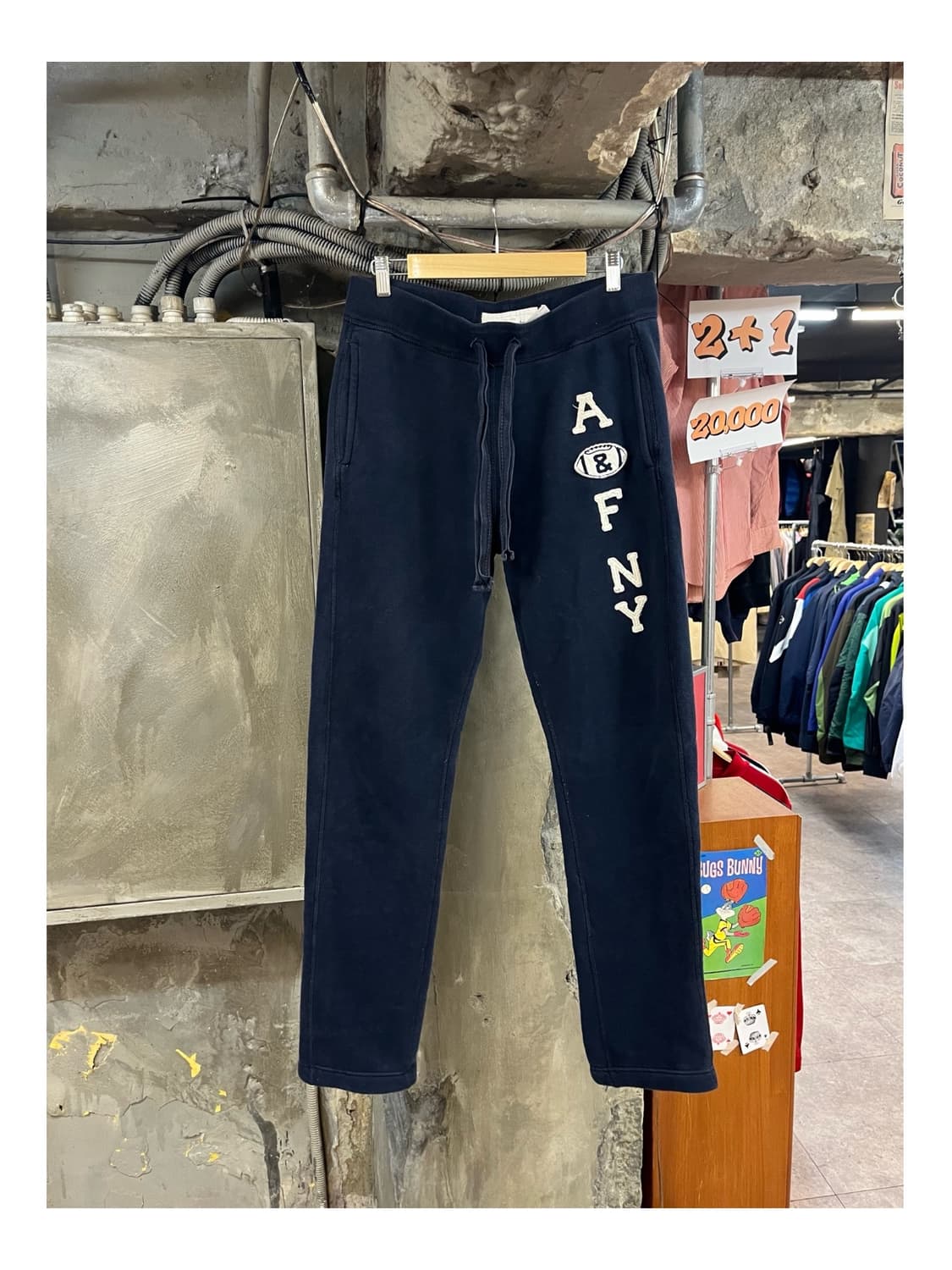 아베크롬비 기모 밴딩 스웻 팬츠 네이비 M #csz3272 상품이미지1
