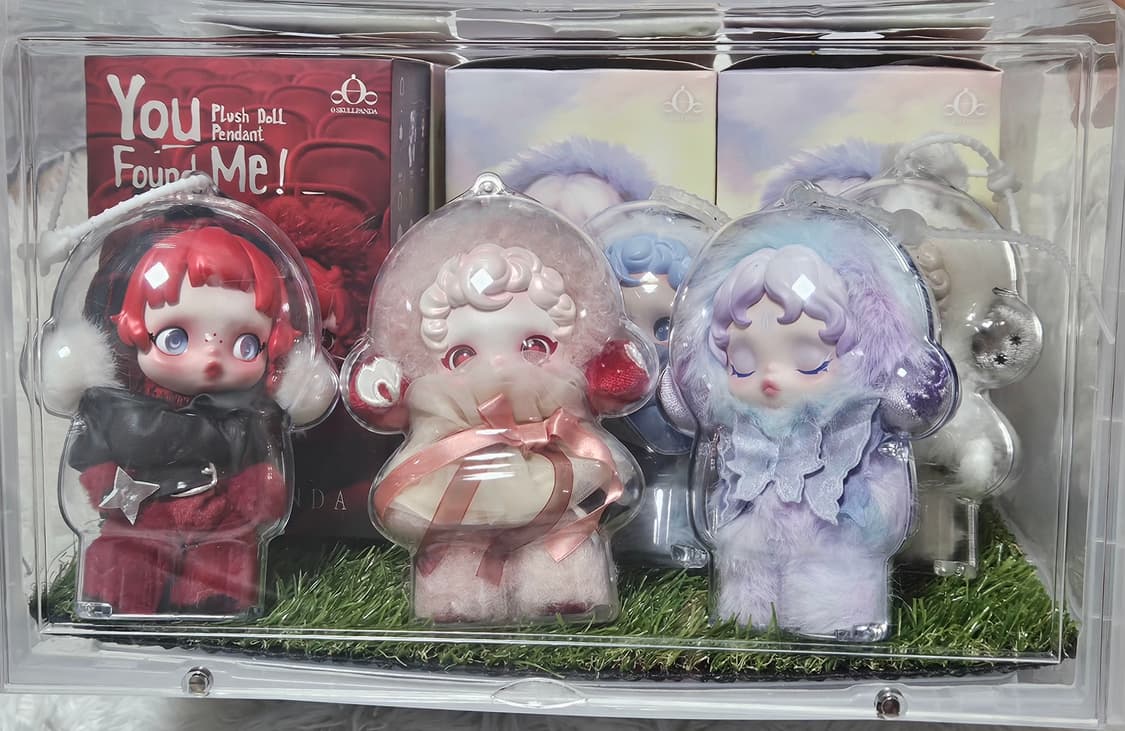 (일괄) 스컬판다 키링 5종 + 인형 케이스 + 보관 케이스 상품이미지2