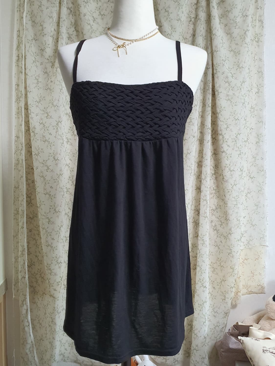 [일본빈티지] 유니클로 블랙 민소매 끈 원피스 상품이미지1