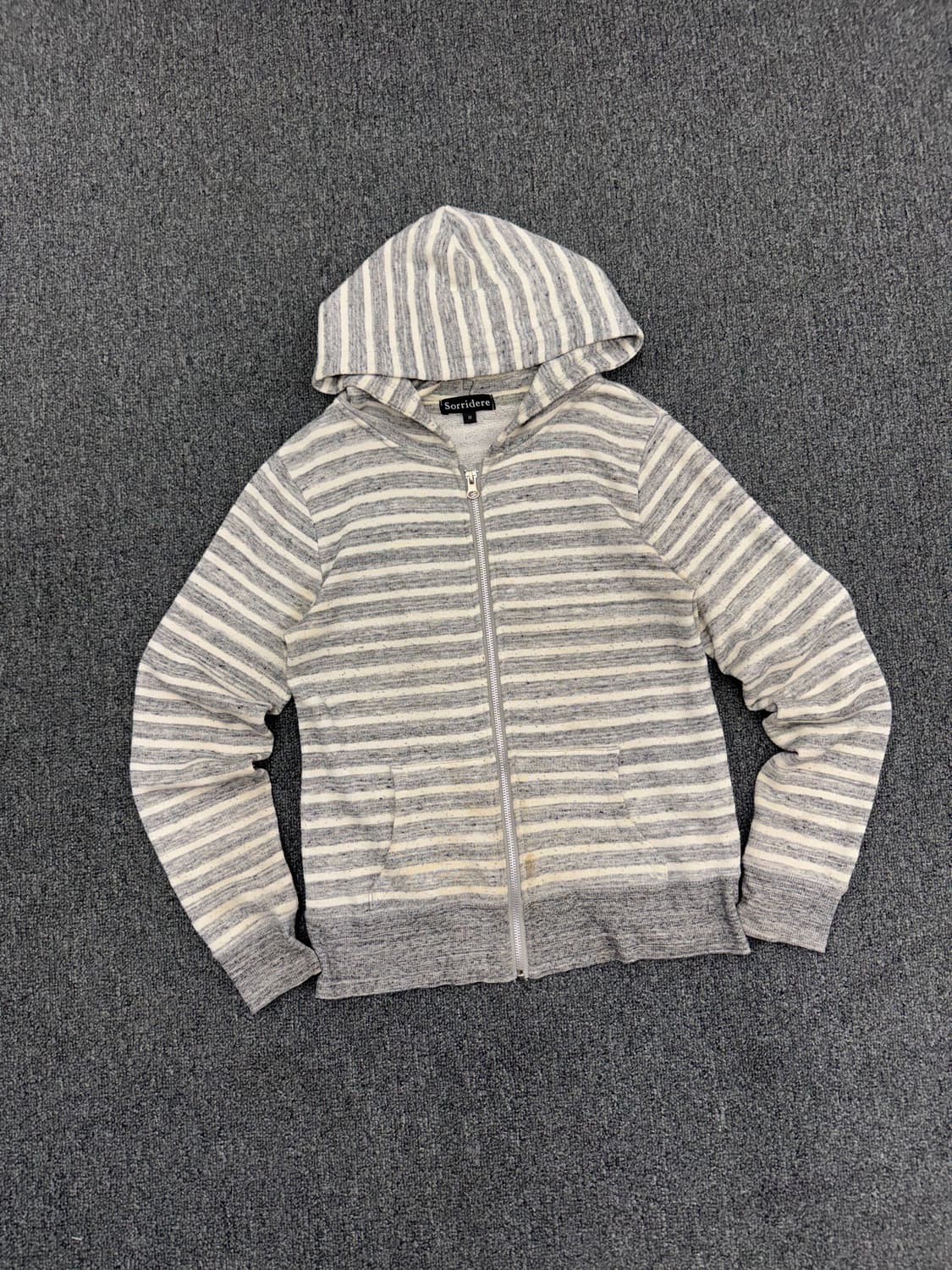 M)Sorridere 빈티지 스트라이프 패턴 여성 후드집업 상품이미지1