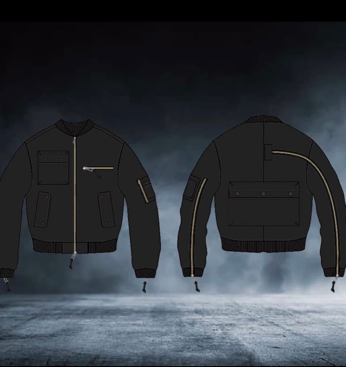 그레일즈 멀티 지퍼 봄버 1사이즈 상품이미지1