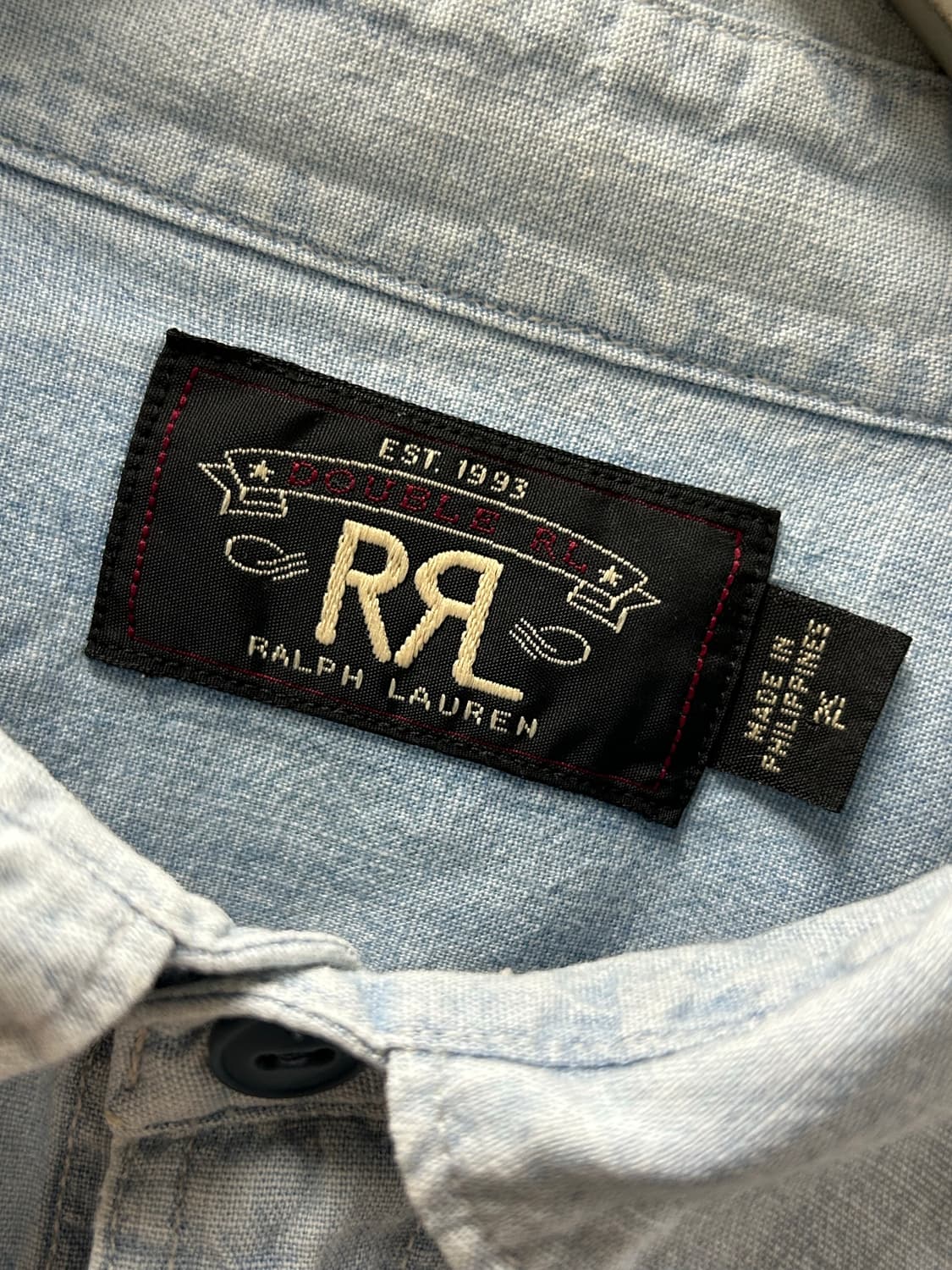 rrl 더블알엘 인디고 샴브레이 셔츠 상품이미지8