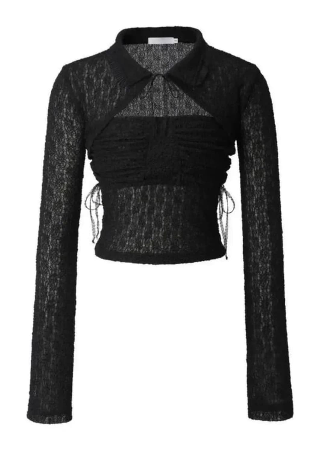 쓰리타임즈 디어 블라우스 블랙 S 상품이미지1