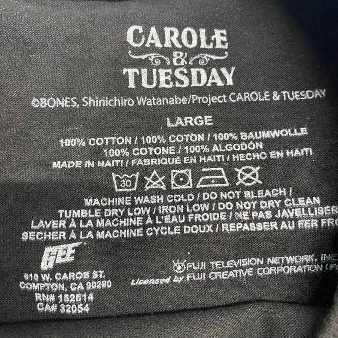 캐롤 튜즈데이 오피셜 애니메이션 티셔츠 상품이미지3