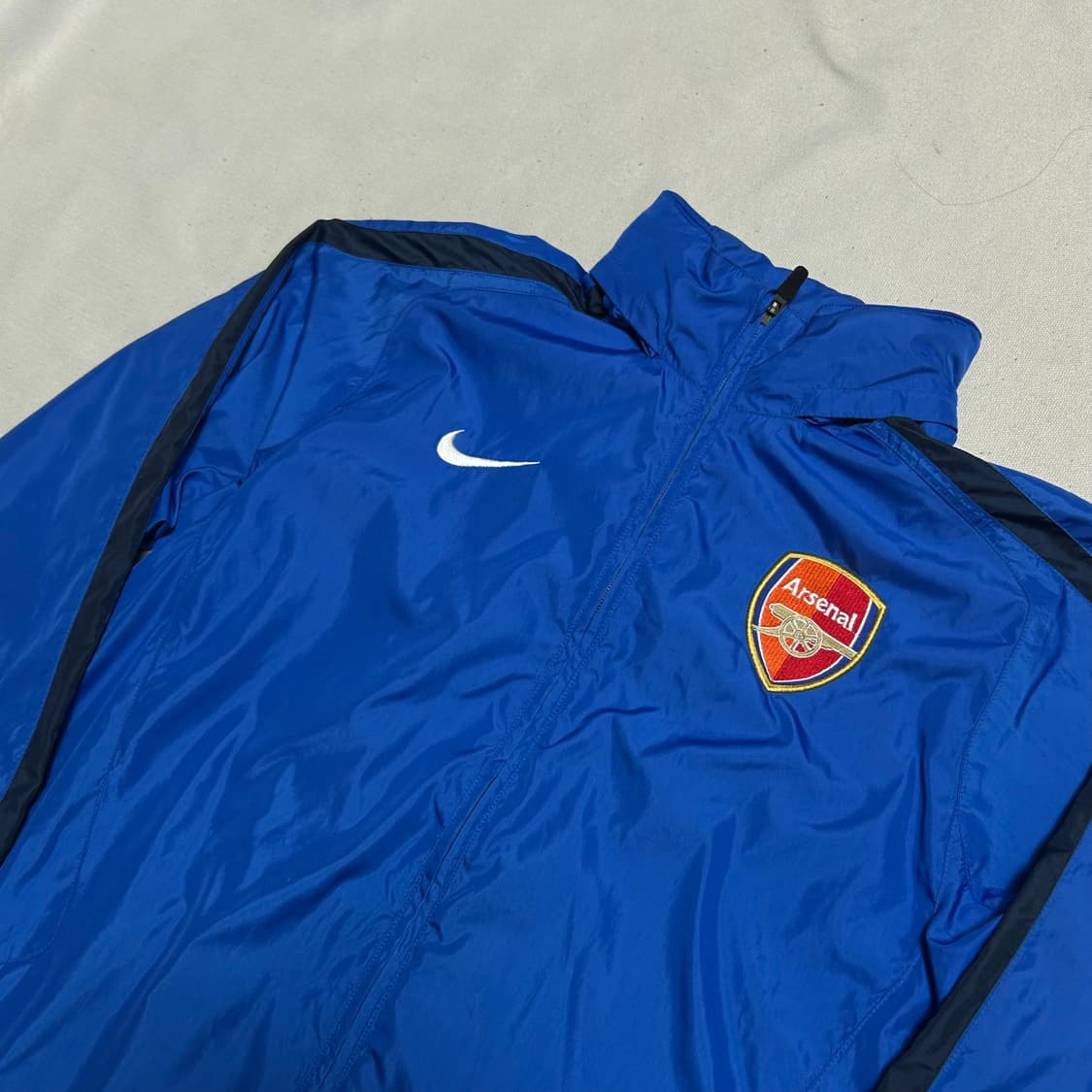 M 나이키 아스날 스톰핏 블랙라인 블루 내장후드 바람막이 상품이미지1