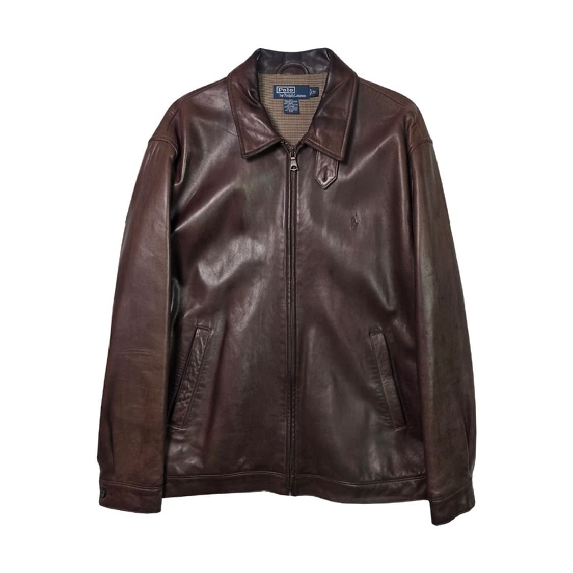 폴로 랄프로렌 빈티지 무드 브라운 가죽 자켓 M 상품이미지1