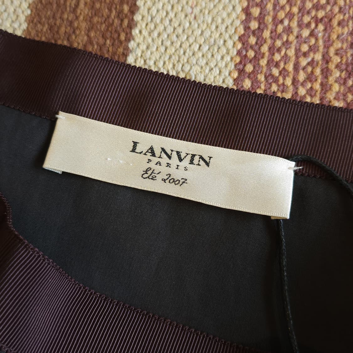 90s 랑방 빈티지 스커트 프렌치 사이드오픈 스커트 브라운 36 상품이미지8