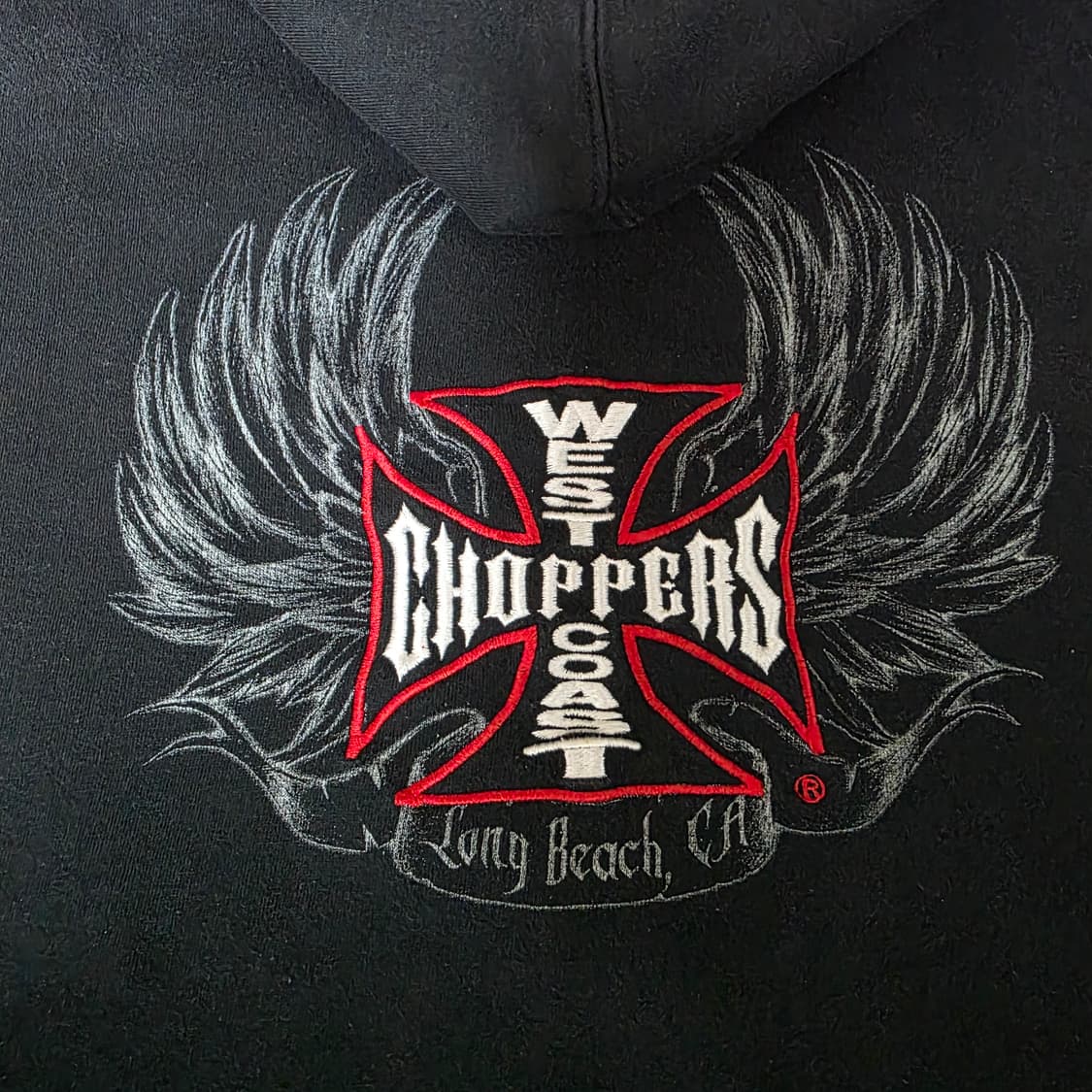 [XXL] 빈티지 웨스트코스트차퍼스 더블페이스 써멀 후드집업 블랙 상품이미지3