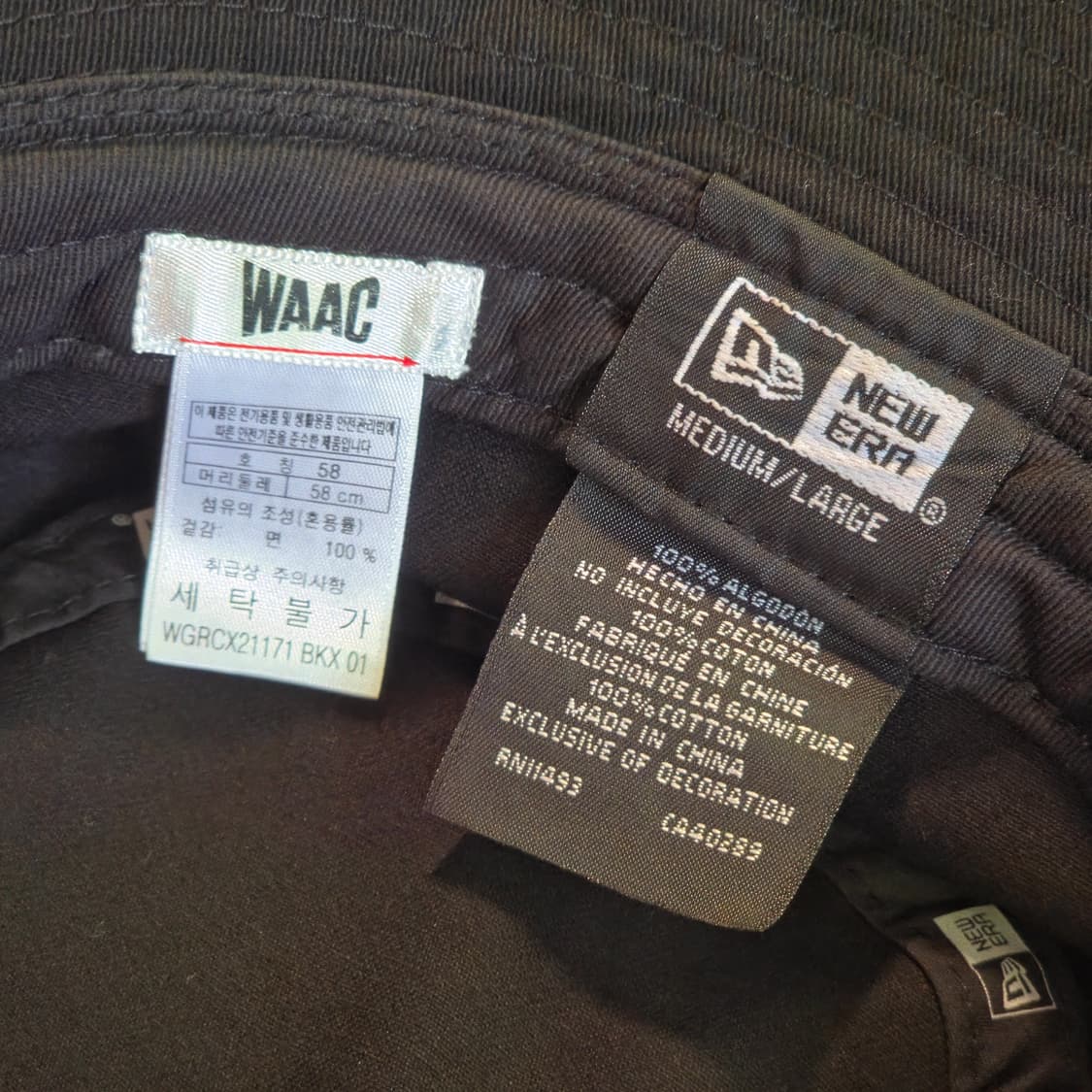 WAAC x 뉴에라 블랙 버킷햇 상품이미지4