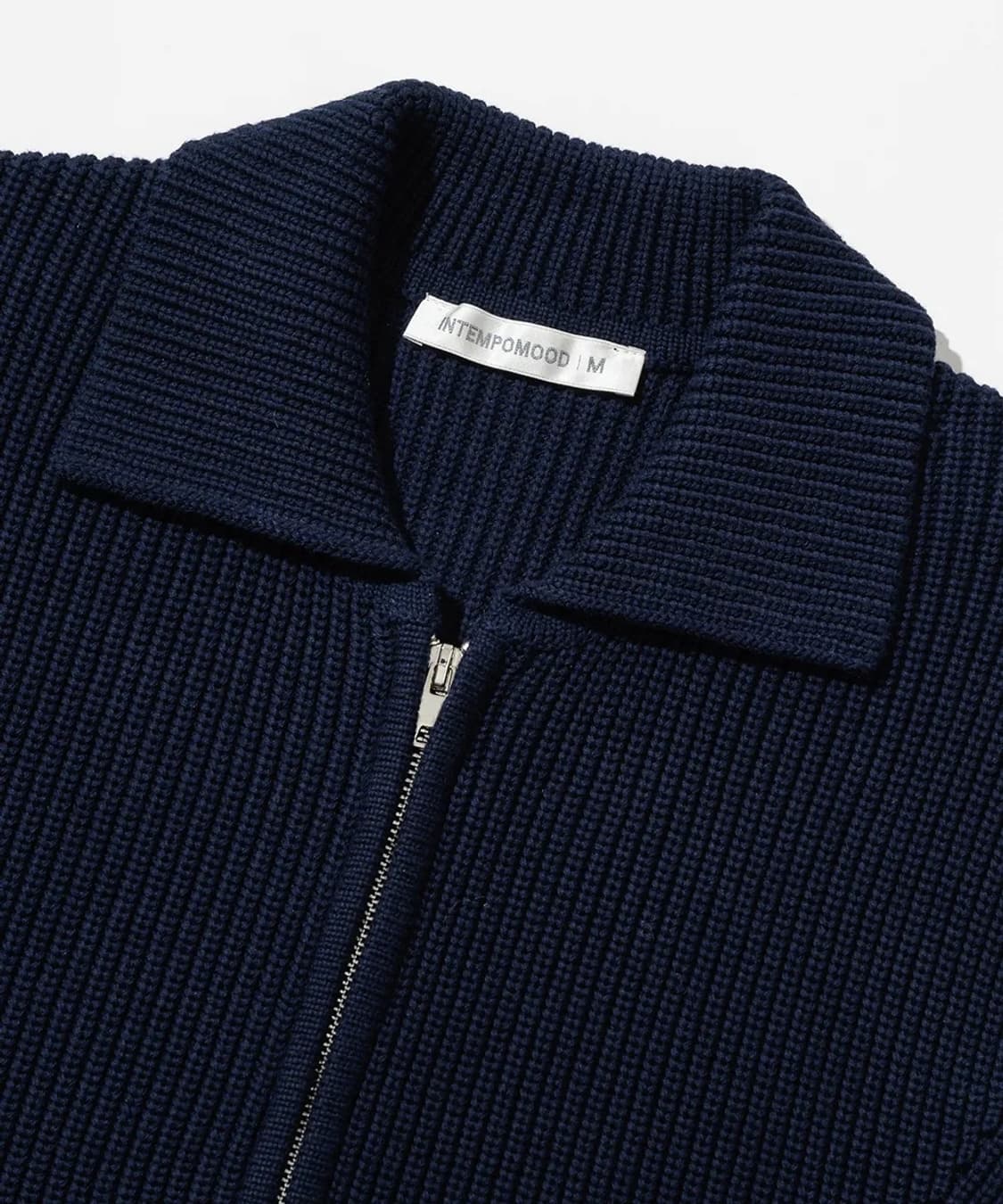 인템포무드 니트 집업 네이비 L 상품이미지5