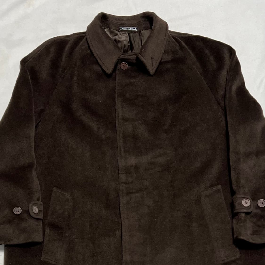 2XL 조르지오 아르마니 헤비 브라운 발마칸 코트 상품이미지1