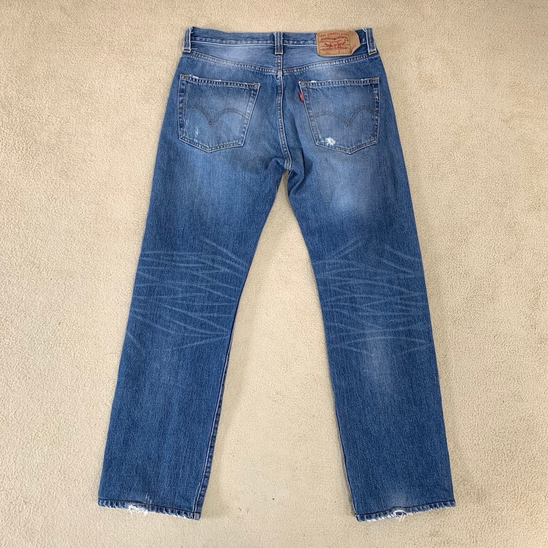 빈티지 리바이스 501 워싱 데님팬츠(34사이즈) 남자청바지 중청 상품이미지3