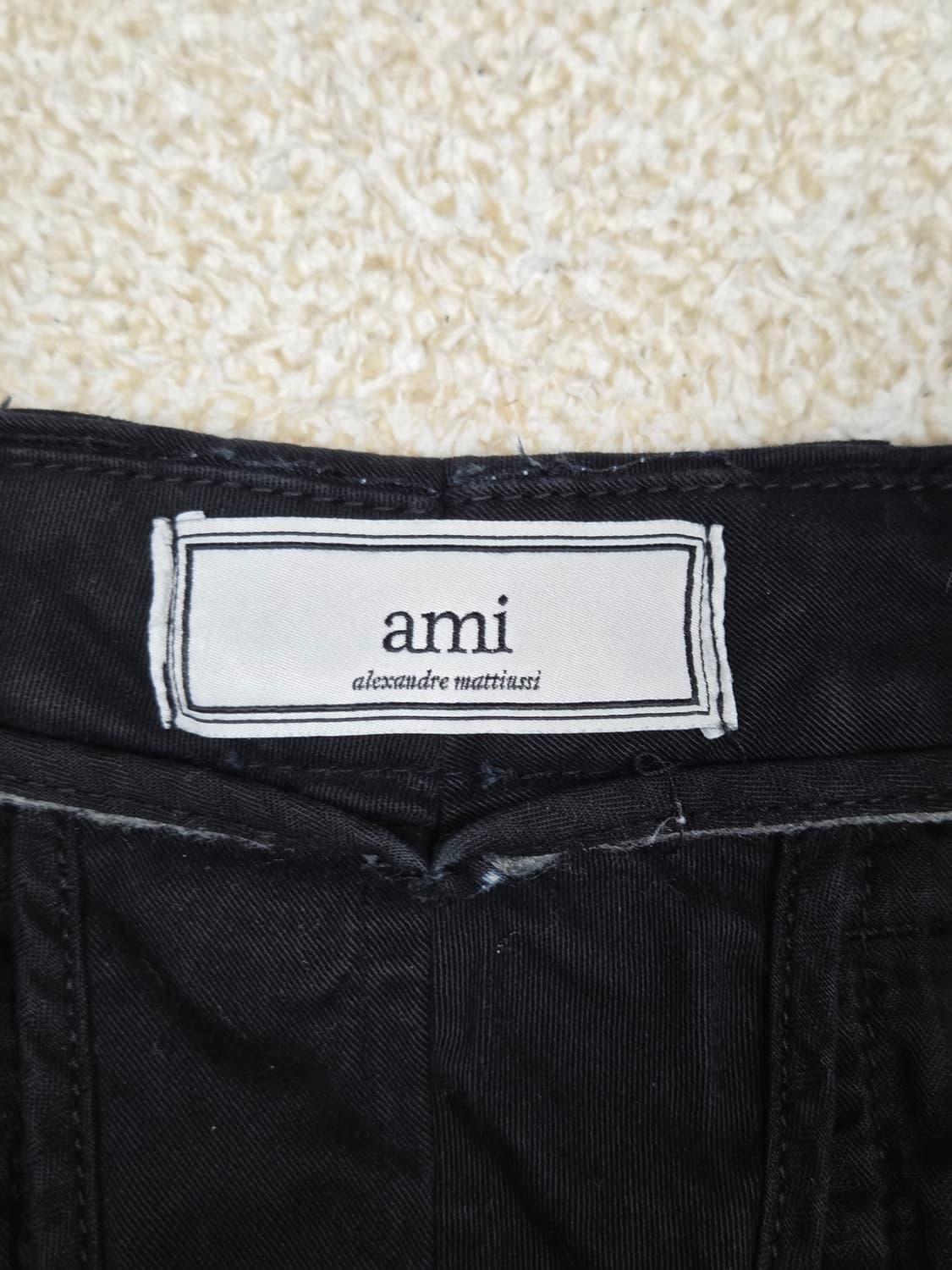 [아미] 백로고 코튼 치노 하프 팬츠 | S00044 상품이미지3