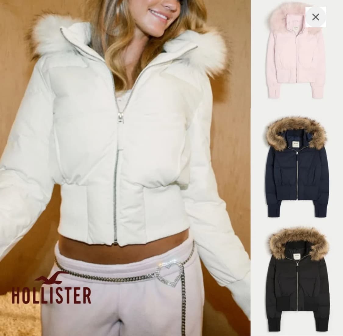 홀리스터 푸퍼 패딩 자켓 s사이즈 블랙 구합니다! 상품이미지1