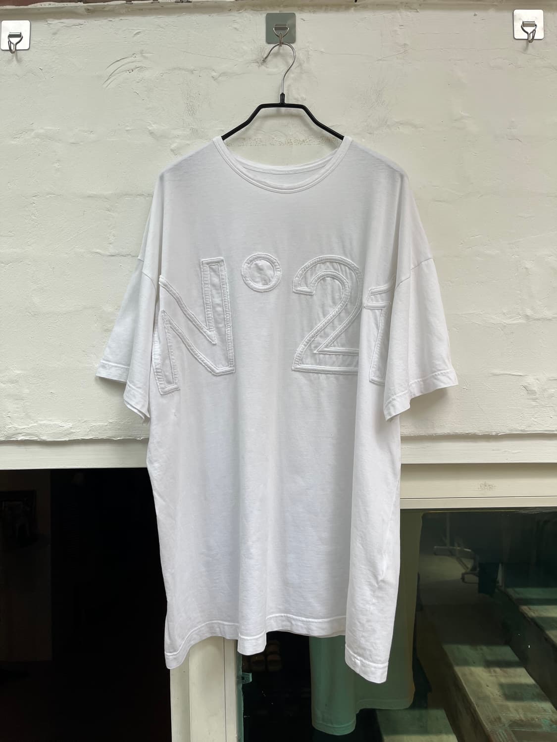 N21 화이트 반팔 티셔츠 OS/F 상품이미지1