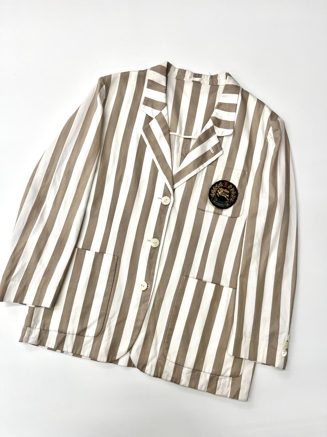 Burberry 버버리 90s 크래스트로고 스트라이프 블레이저  상품이미지2