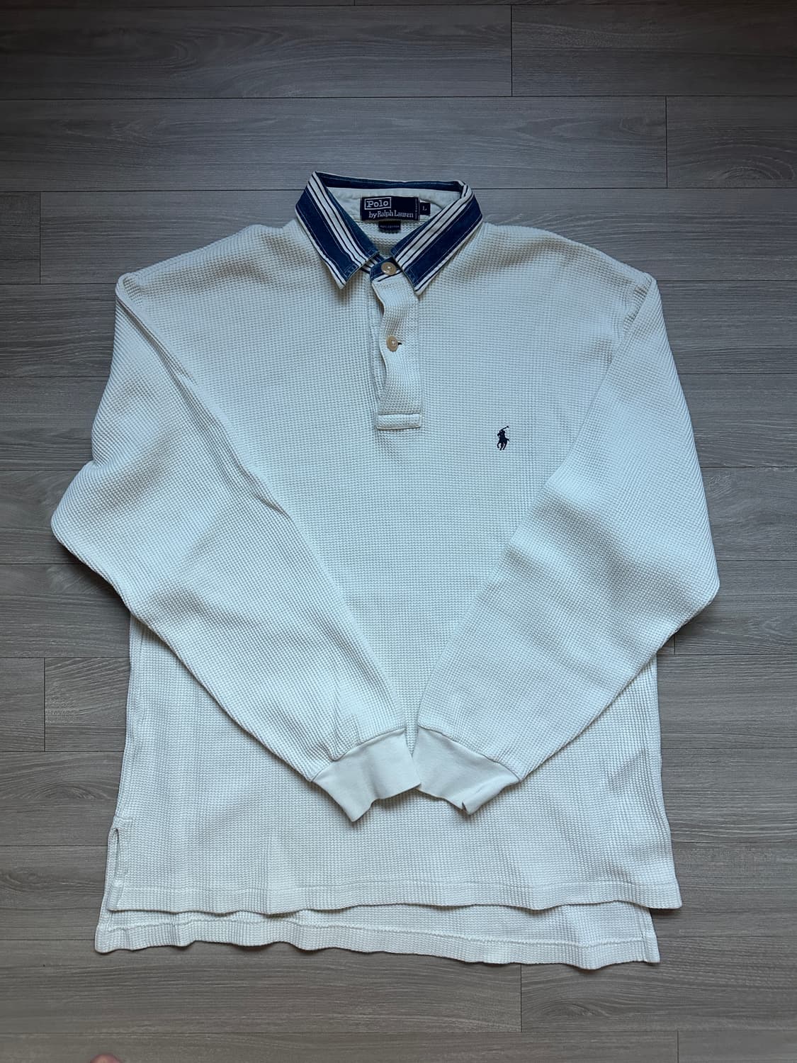 폴로 일본 빈티지 와플 럭비셔츠  상품이미지1