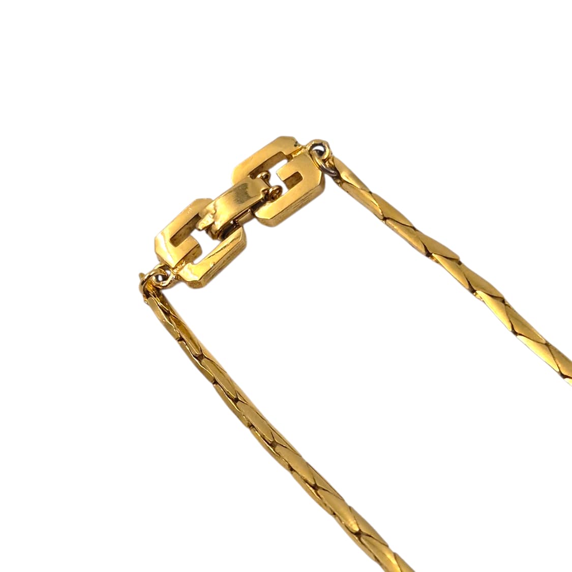 80s 프랑스 지방시 비쥬 에나멜 부채 뱀부 체인 초커 상품이미지4