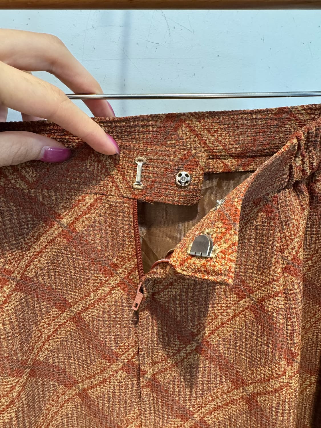 japanese vintage skirt 빈티지 체크 스커트 상품이미지4