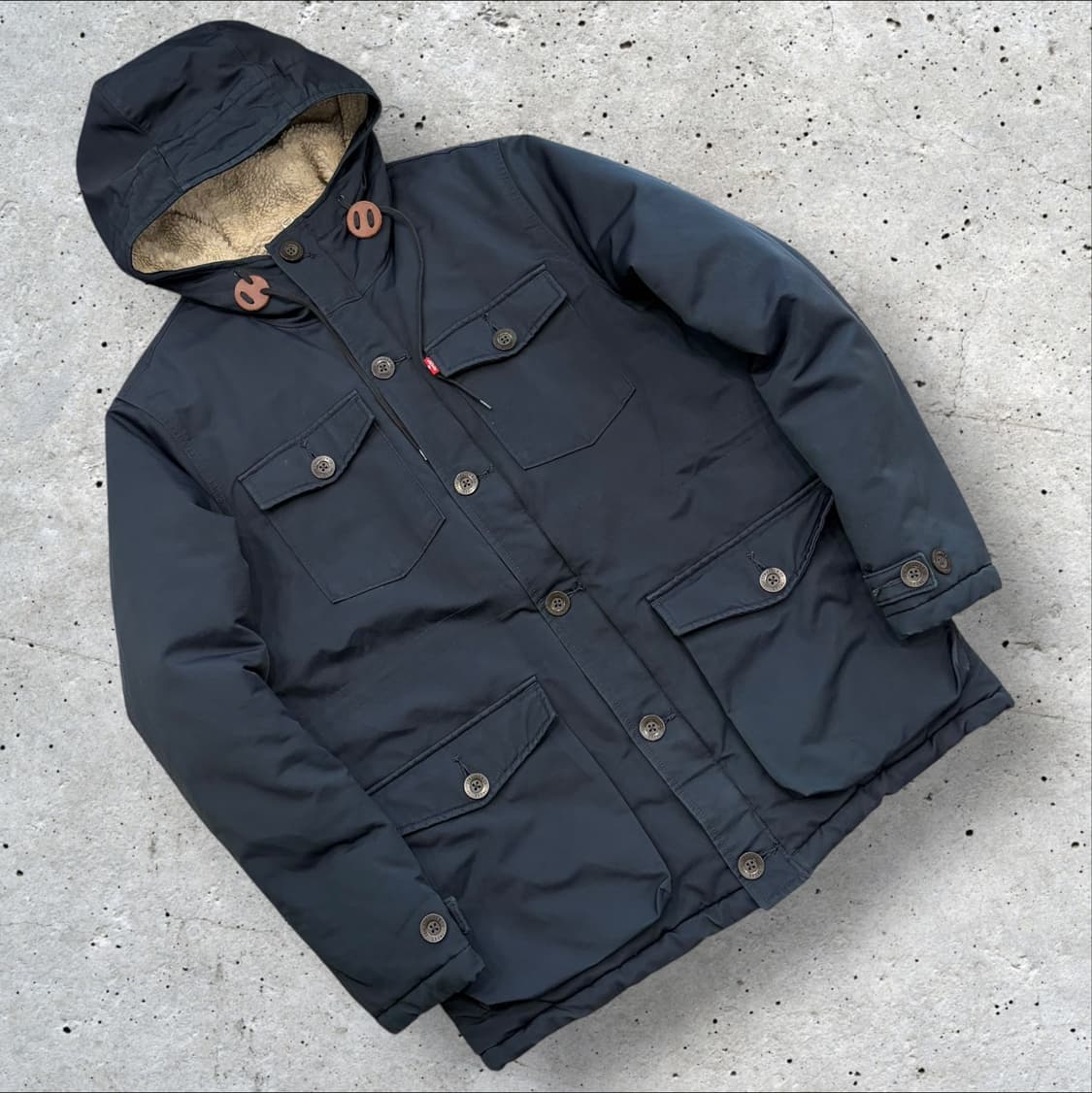 [L] 리바이스 후드 야상 점퍼 네이비 B441 상품이미지1