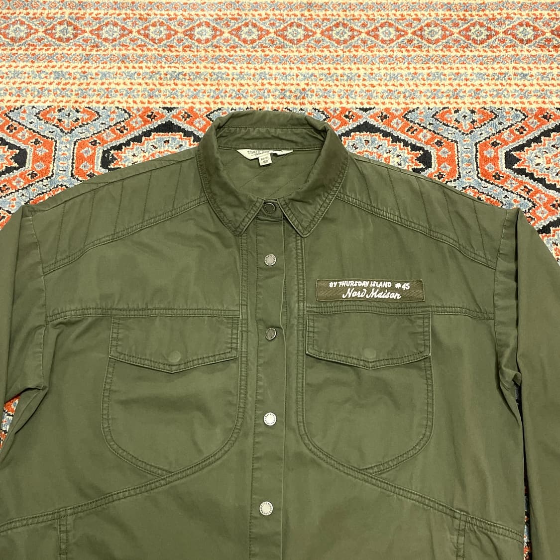 써스데이아일랜드 카키 웨스턴셔츠 여성S 상품이미지2