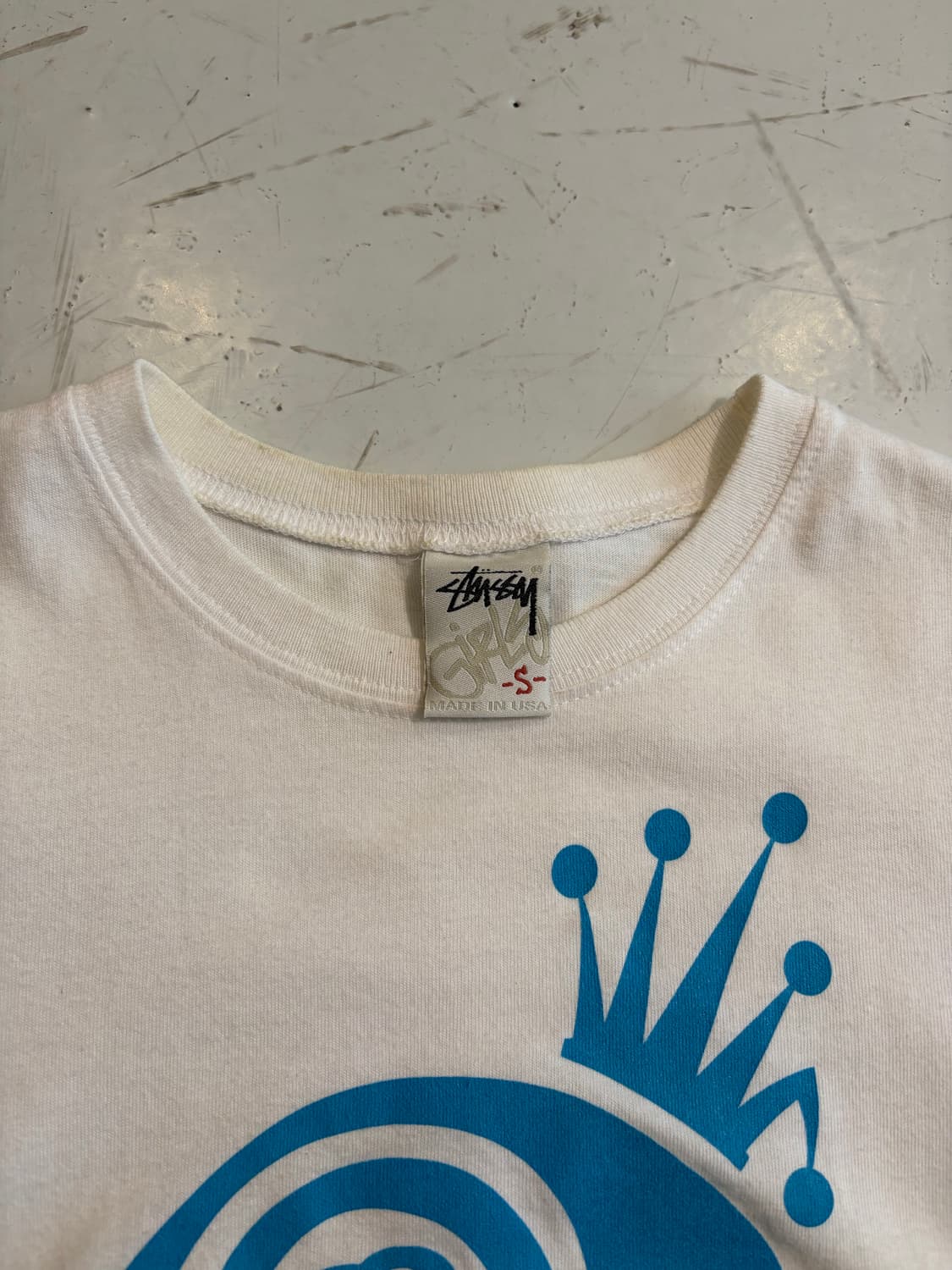 Stussy girls 1980 크라운 로고 반팔 티셔츠 상품이미지5