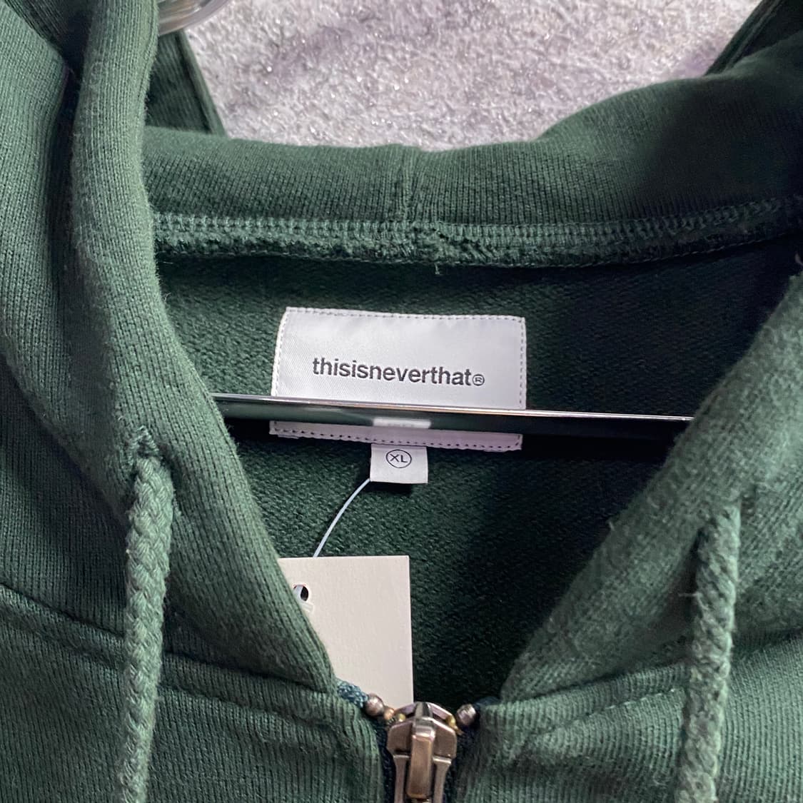 디스이즈네버댓 스몰로고 투웨이 그린 후드집업 b3371 상품이미지3