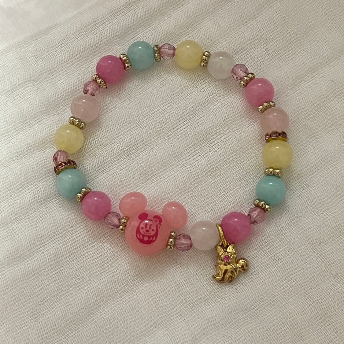 도쿄디즈니 미키마우스 미니마우스 비즈 팔찌 상품이미지1
