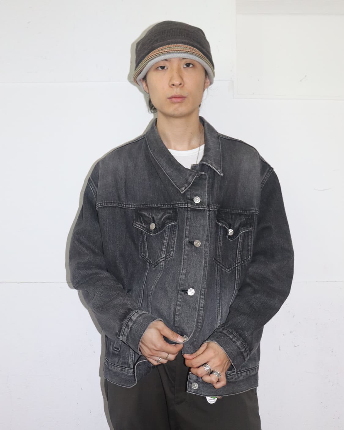 발렌시아가 애시메트리 블랙 데님 자켓 상품이미지1
