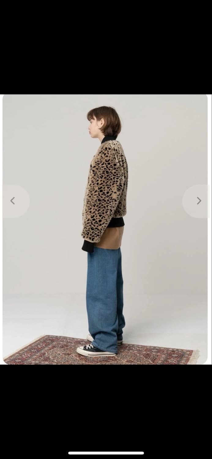 로켓런치 레오파드 페이크 퍼 봄버 자켓S 상품이미지2