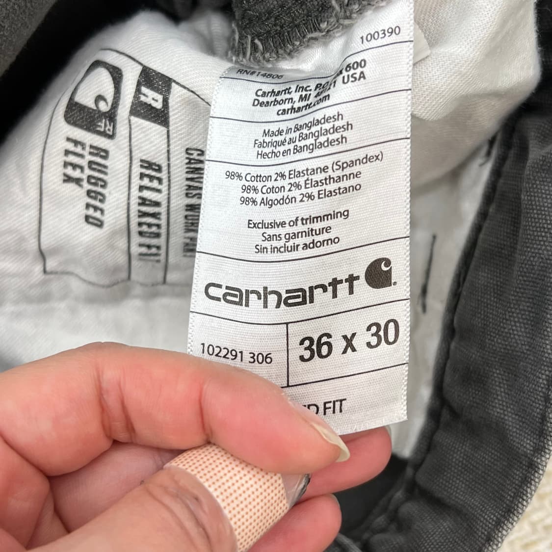칼하트 워크 팬츠 r2610 상품이미지7