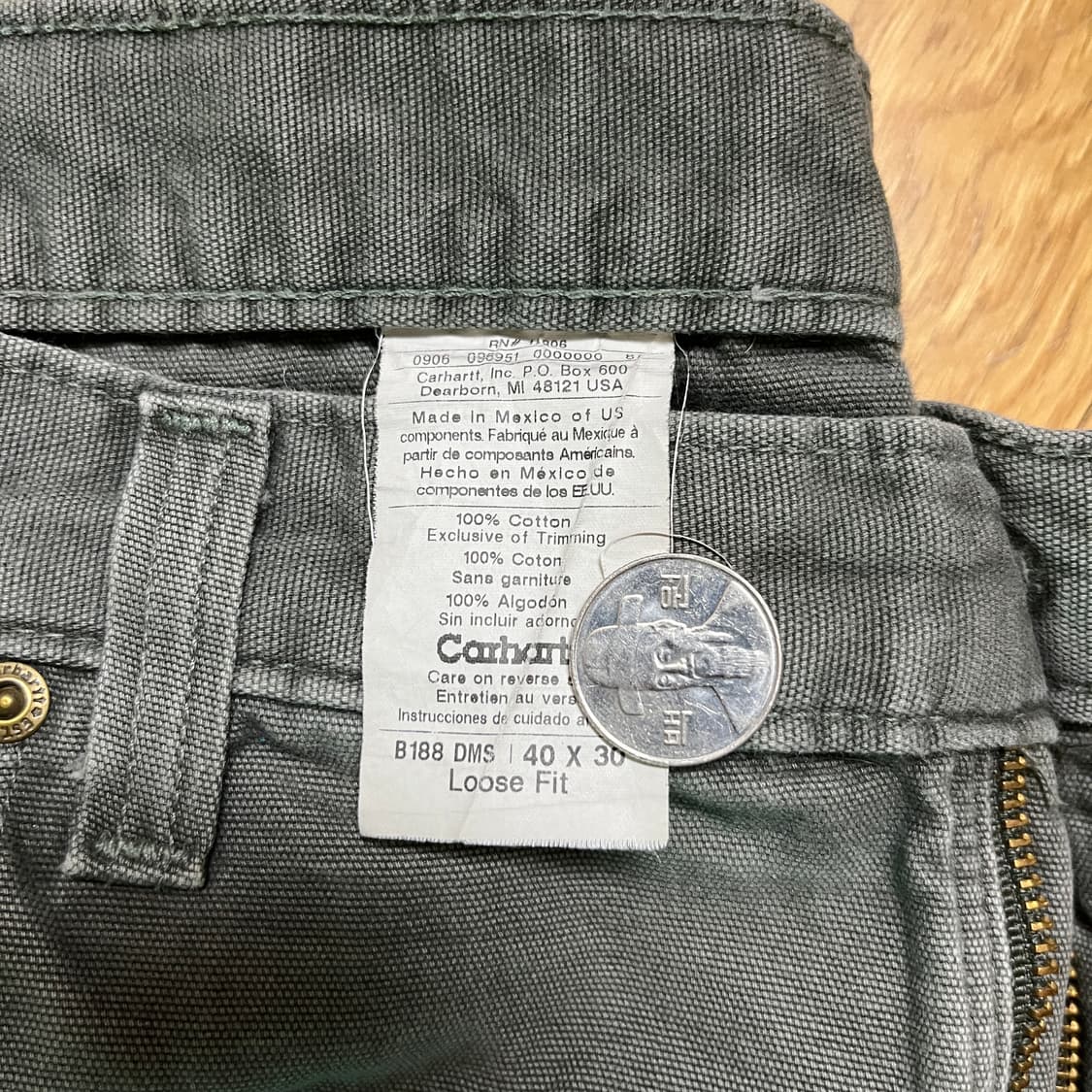 [40x30] 00s 빈티지 칼하트 더블니 B188 DMS  상품이미지3