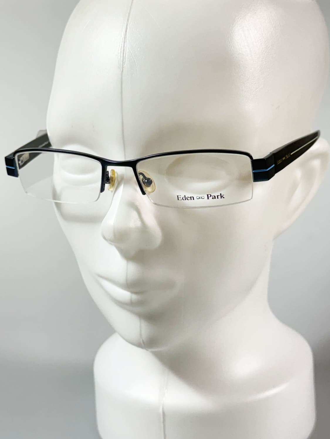 90s EDEN PARK 네이비 스퀘어 메탈 반무테 빈티지 안경 상품이미지8