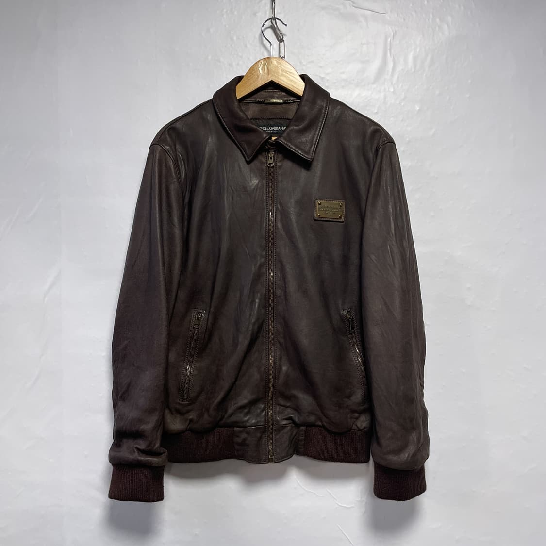 돌체앤가바나 브라운 가죽 자켓 상품이미지1