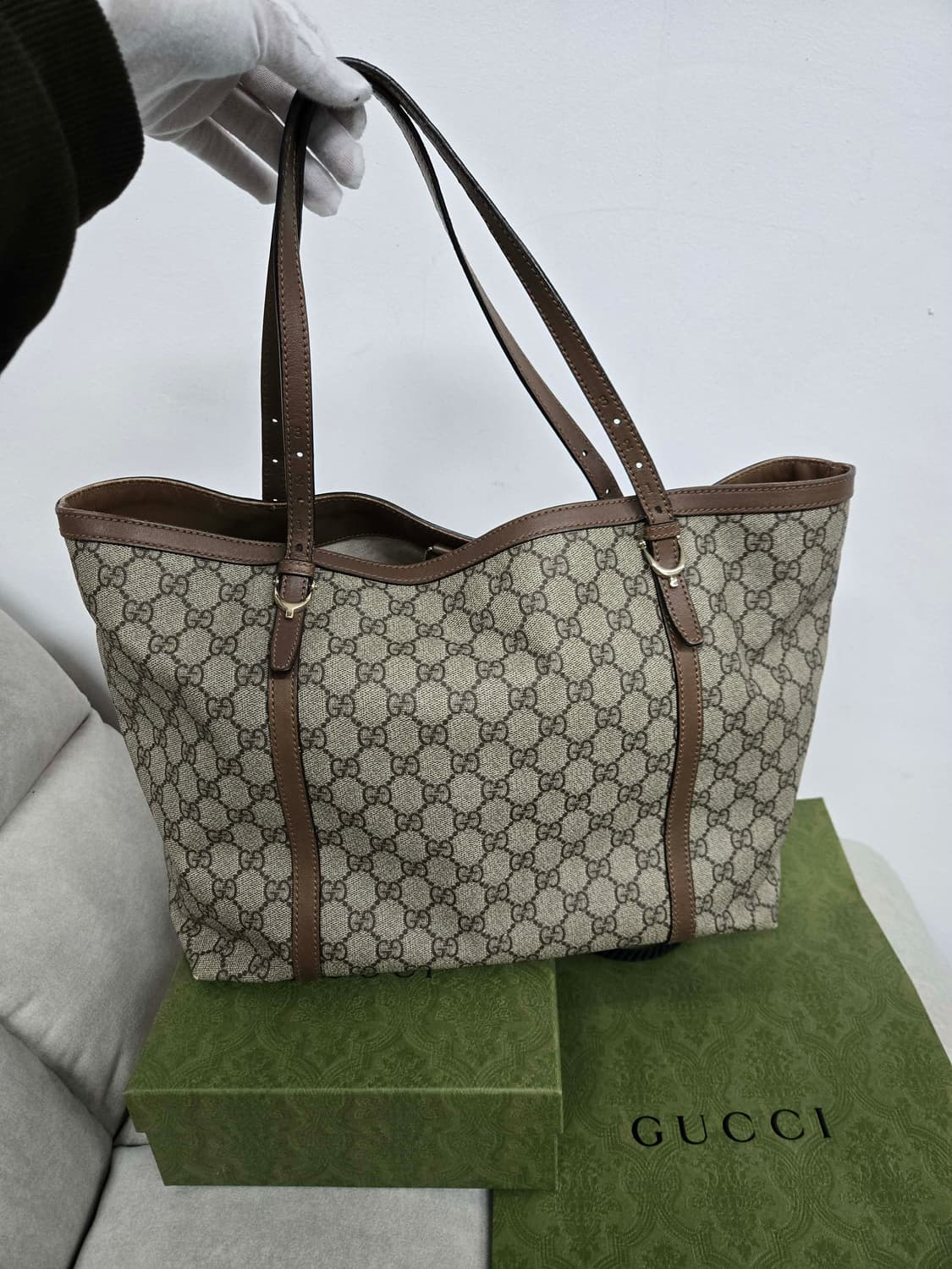 [보증서 정품] 구찌 시그니처 토트백 상품이미지5