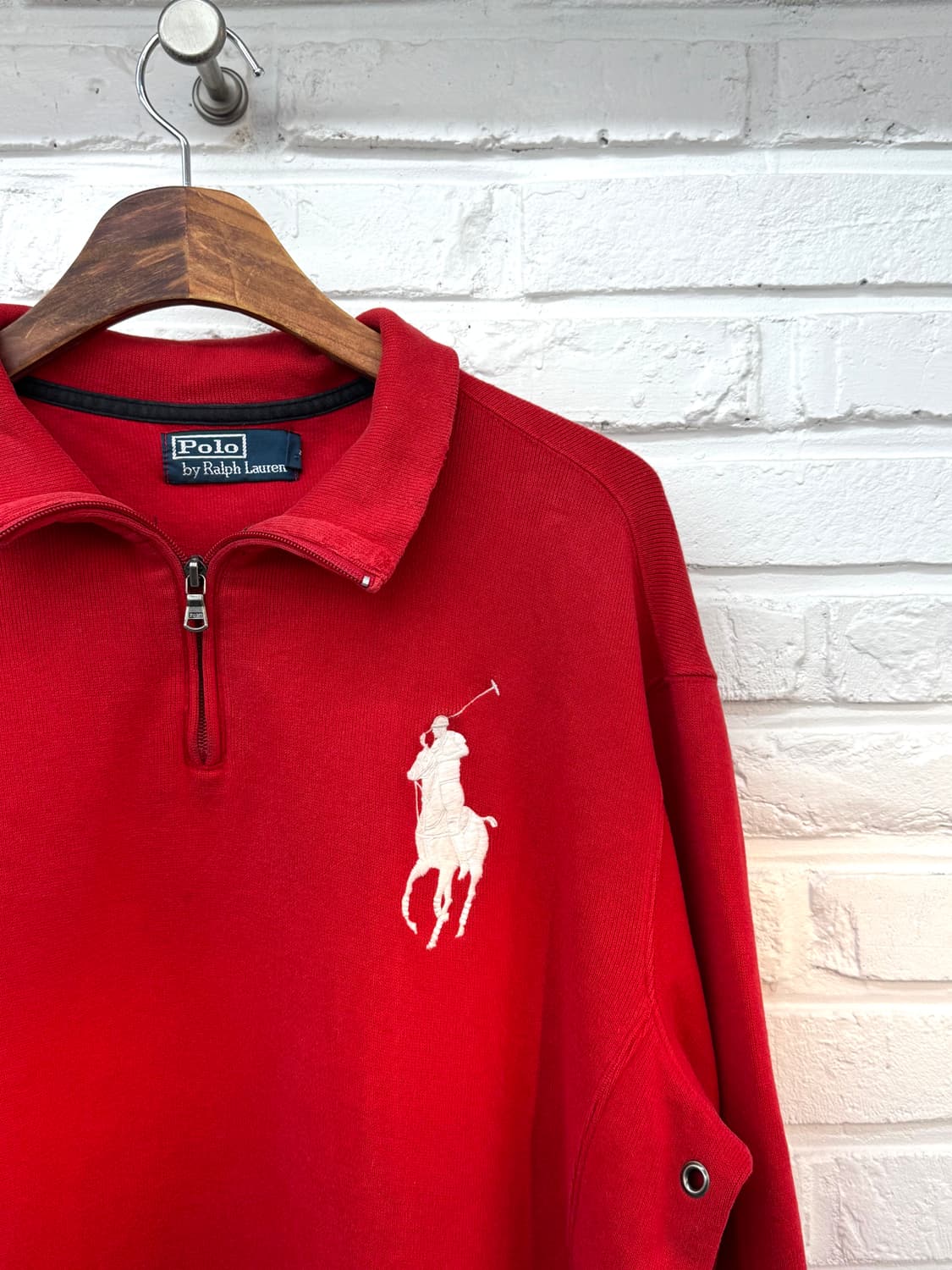 폴로 레드 빅포니 반집업 니트 상품이미지4