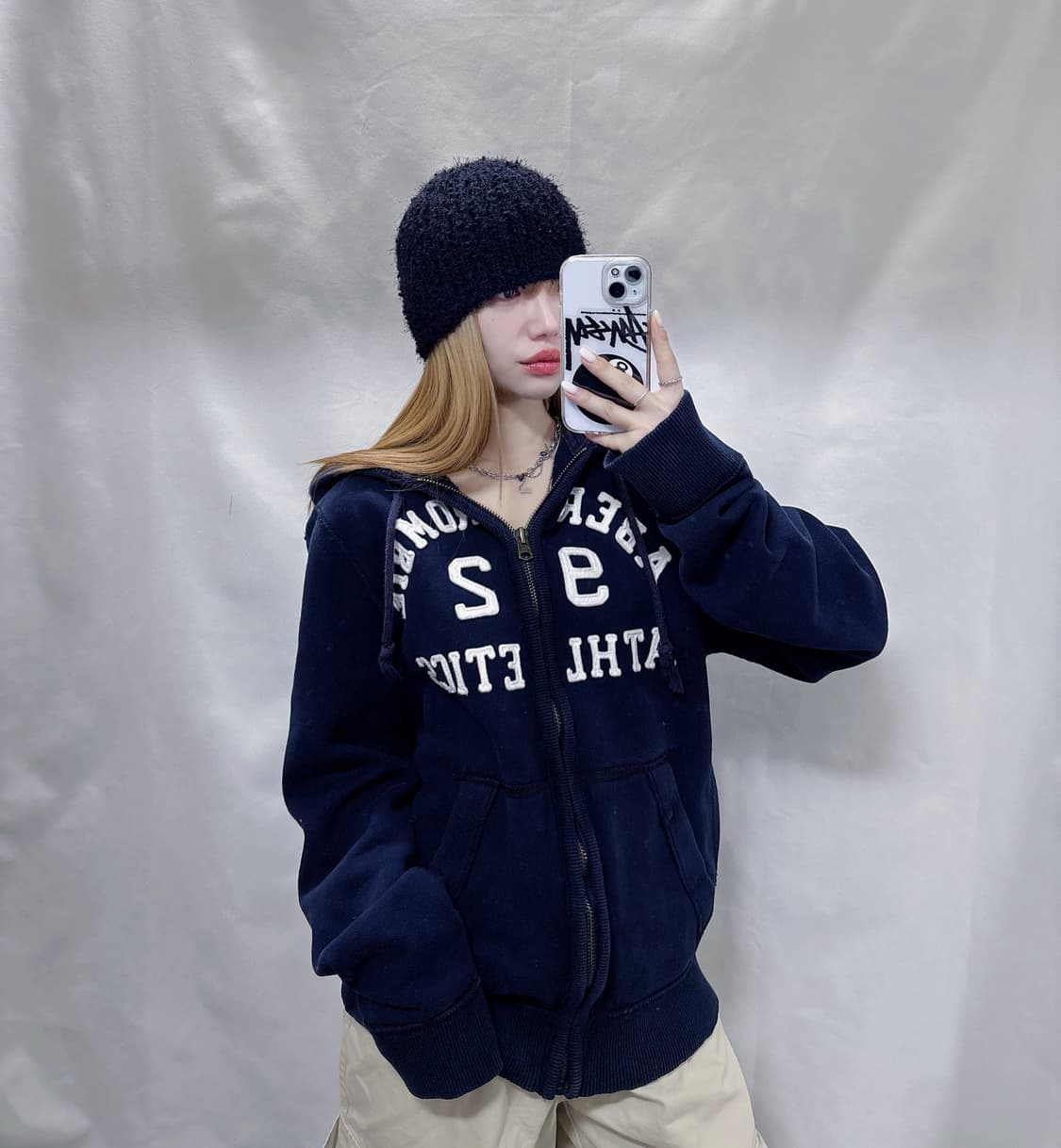 아베크롬비 다크네이비 후드집업  상품이미지1