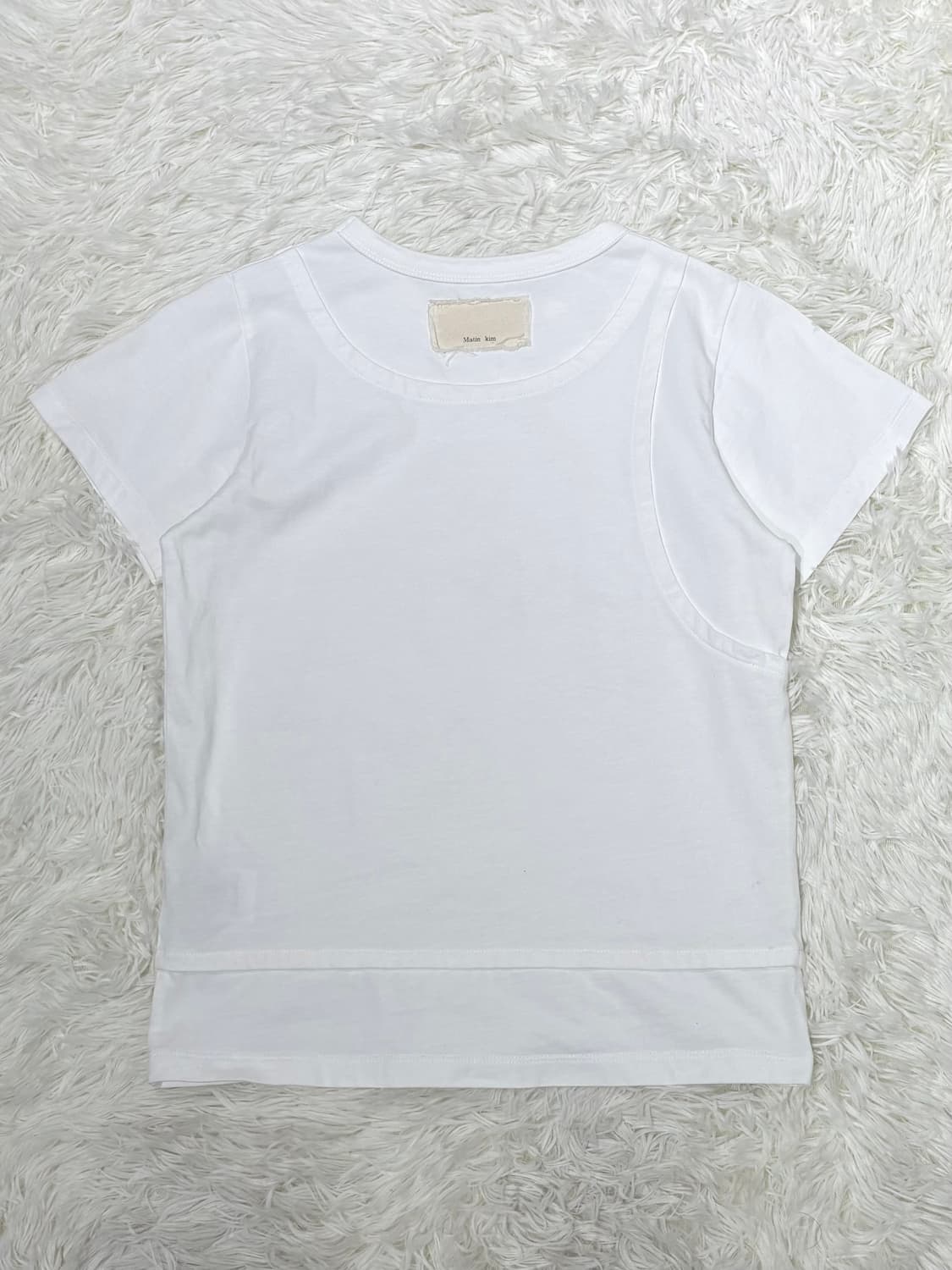 마땡킴 화이트 레이어드 반팔 상품이미지5