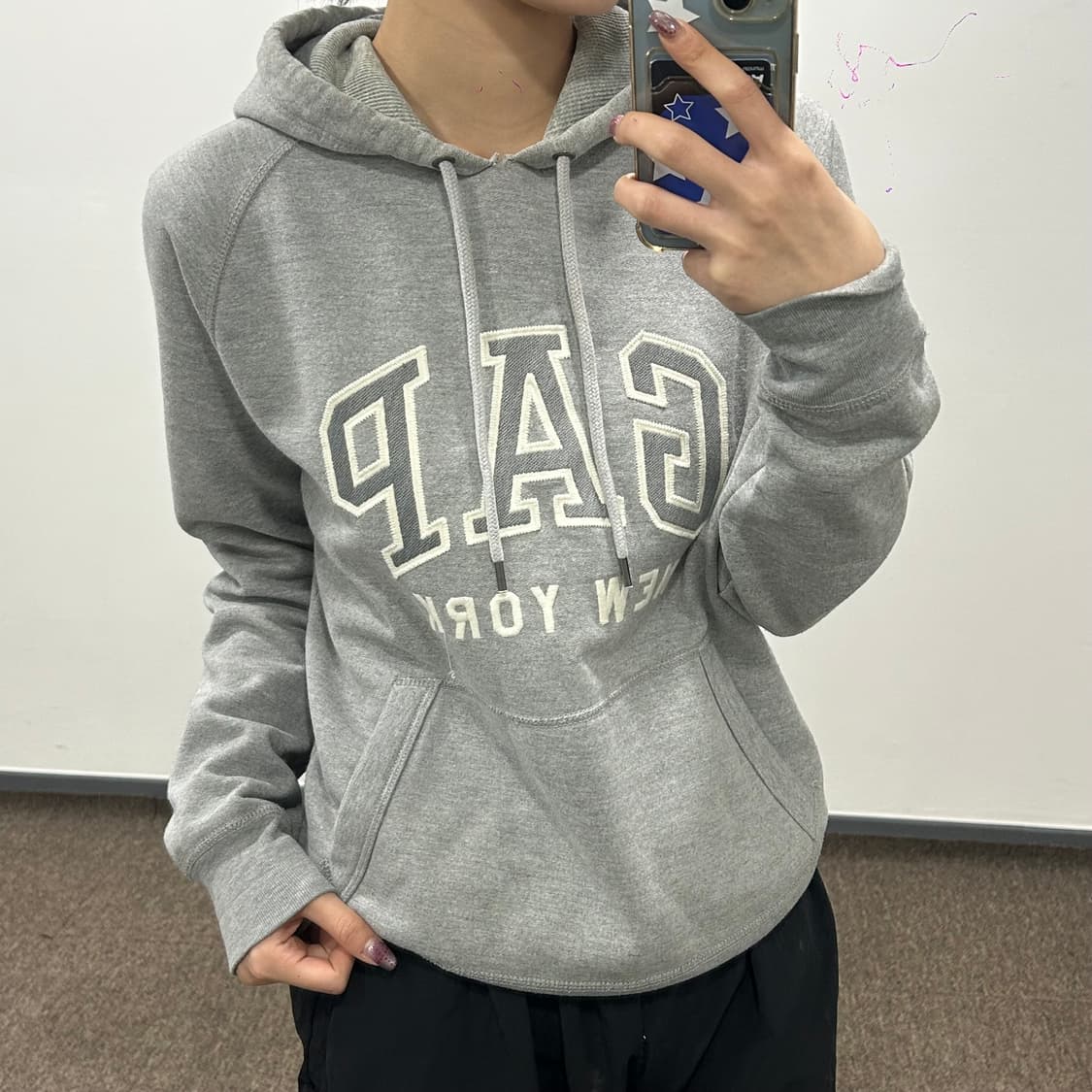 Gap 갭 뉴욕 그레이 후드티 상품이미지2