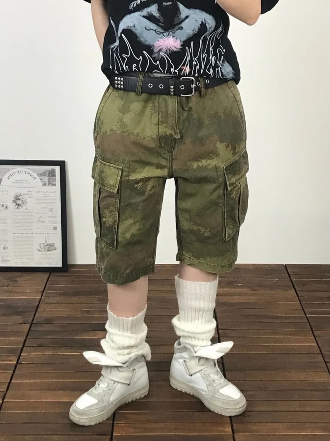 291295 Homme Camo Cargo Shorts 상품이미지1