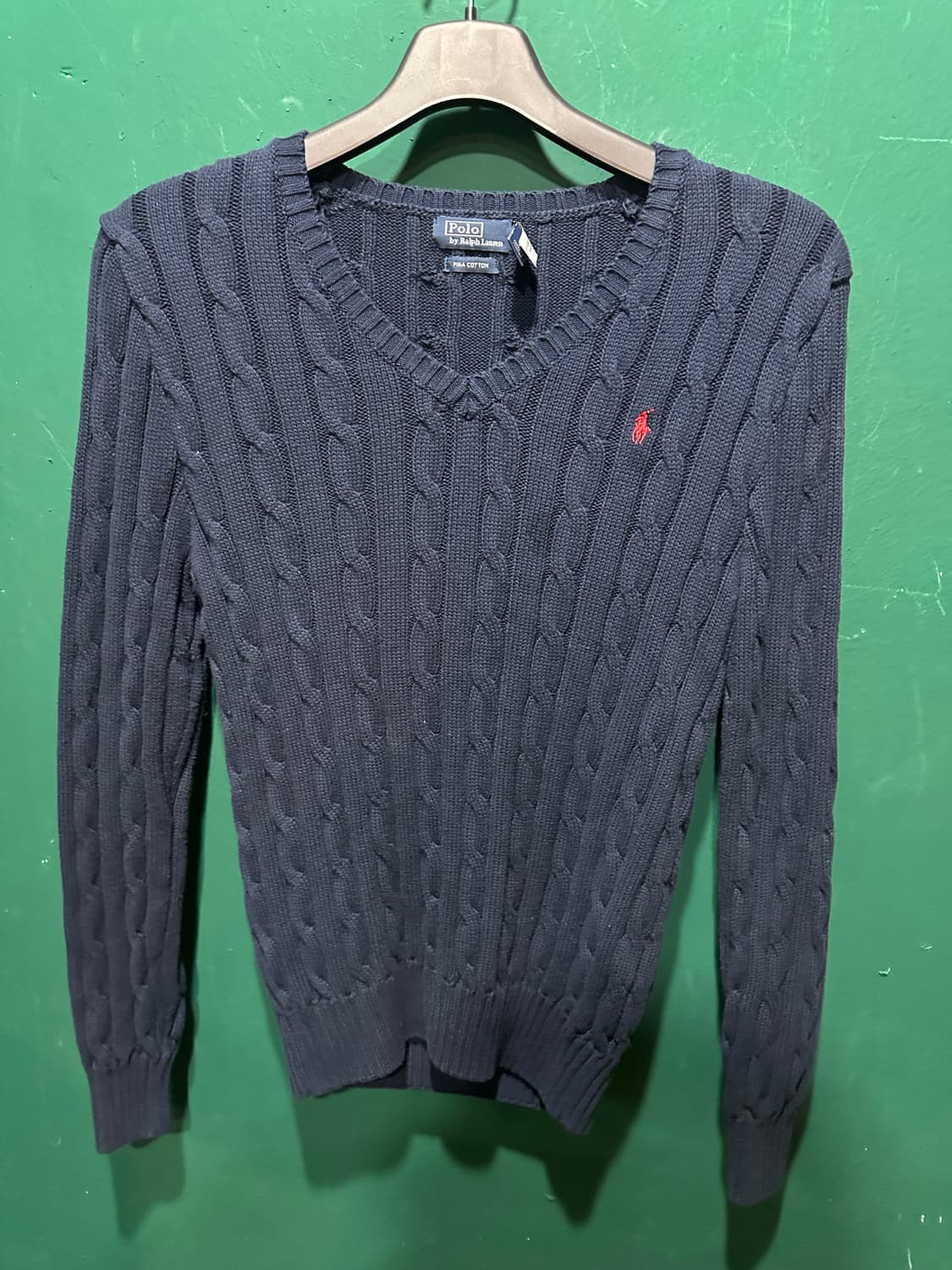 폴로 여성 꽈베기니트 네이비S 상품이미지2