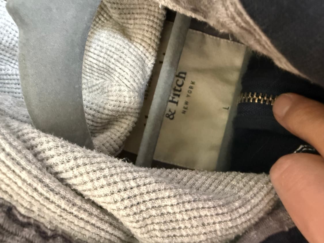 아베크롬비 네이비 후드집업 L 상품이미지3