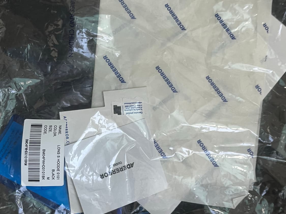 아더에러 9주년 후드티 블랙 상품이미지4